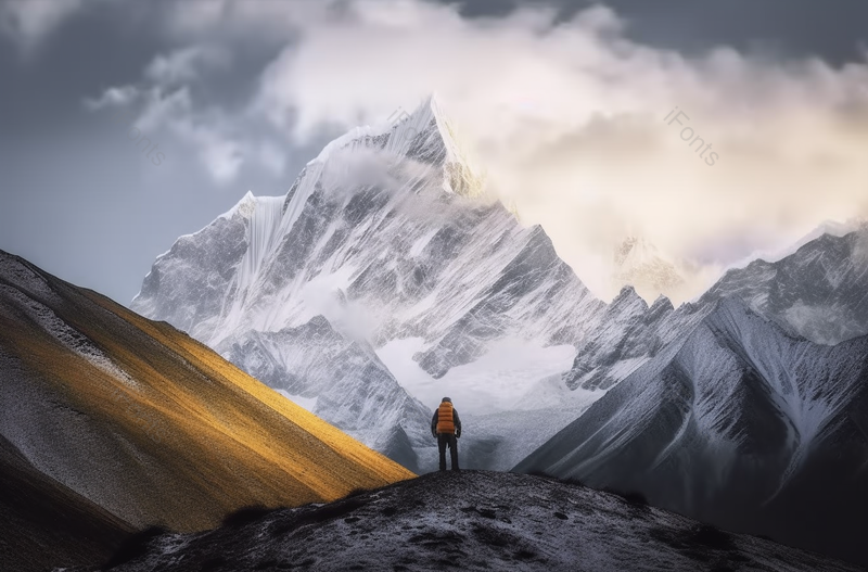 登山顶雪山山上实拍摄影图,高清,摄影图,摄影图片,图片大全,摄影图免费下载
